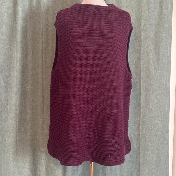Coldwater Creek Burgundy Sleeveless Knit Top - Picture 1 of 8